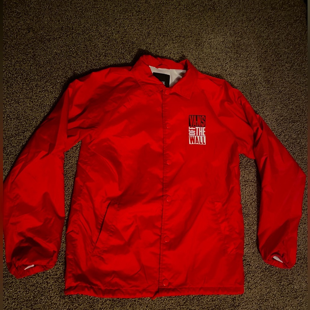 Vans windbreaker red